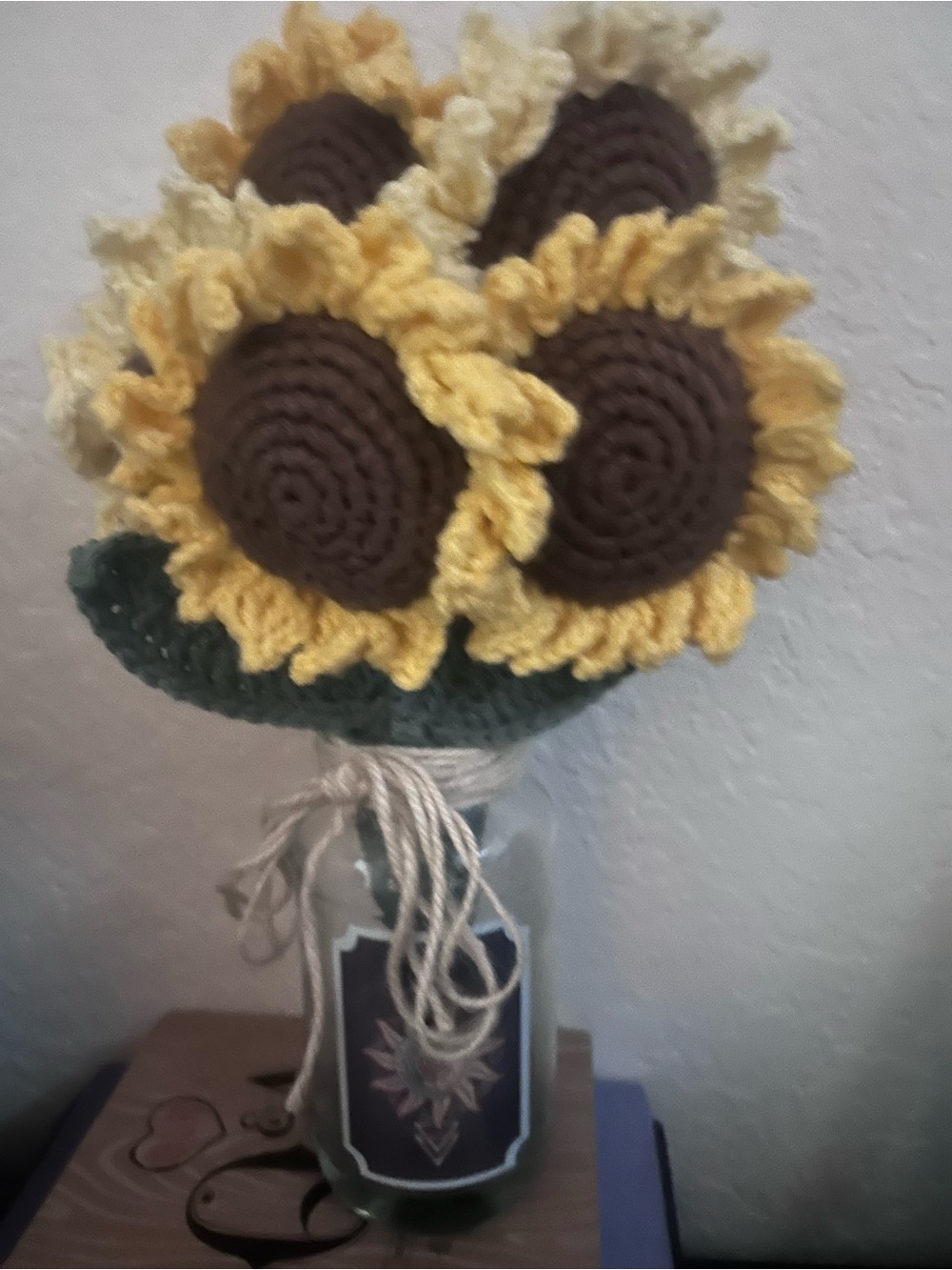 Handmade Yellow Crochet Sunflower Bouquet by